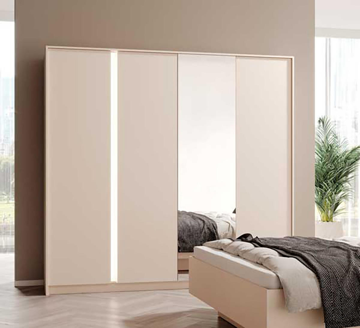 DREHTÜRENSCHRANK Dast beige 223 / 55 / 210cm - Beige, Holz/Holzwerkstoff (223/210/55cm) - Feldmann-Wohnen