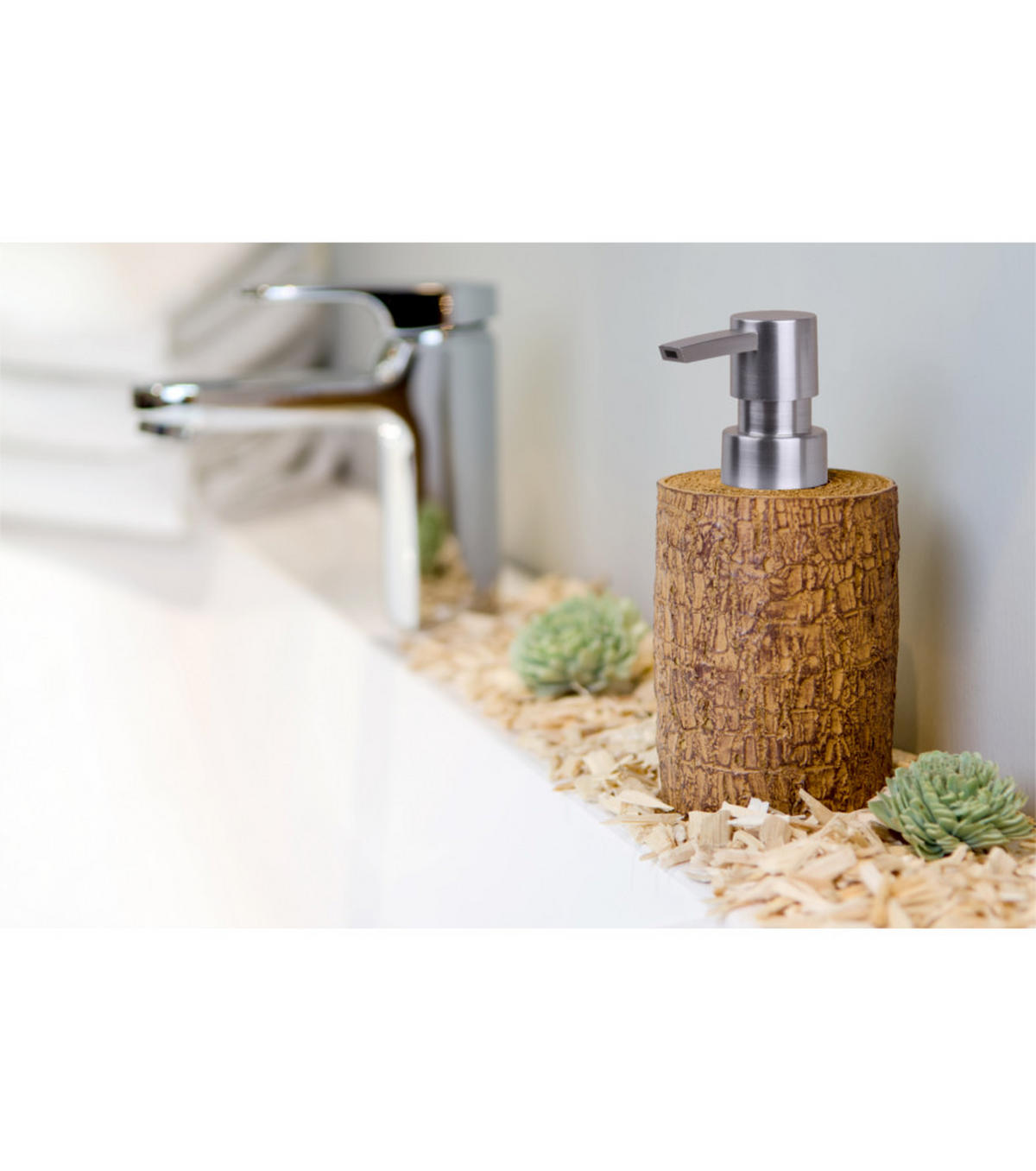 SEIFENSPENDER Rustikal - Braun, Kunststoff (7/16/7cm) - Sanilo