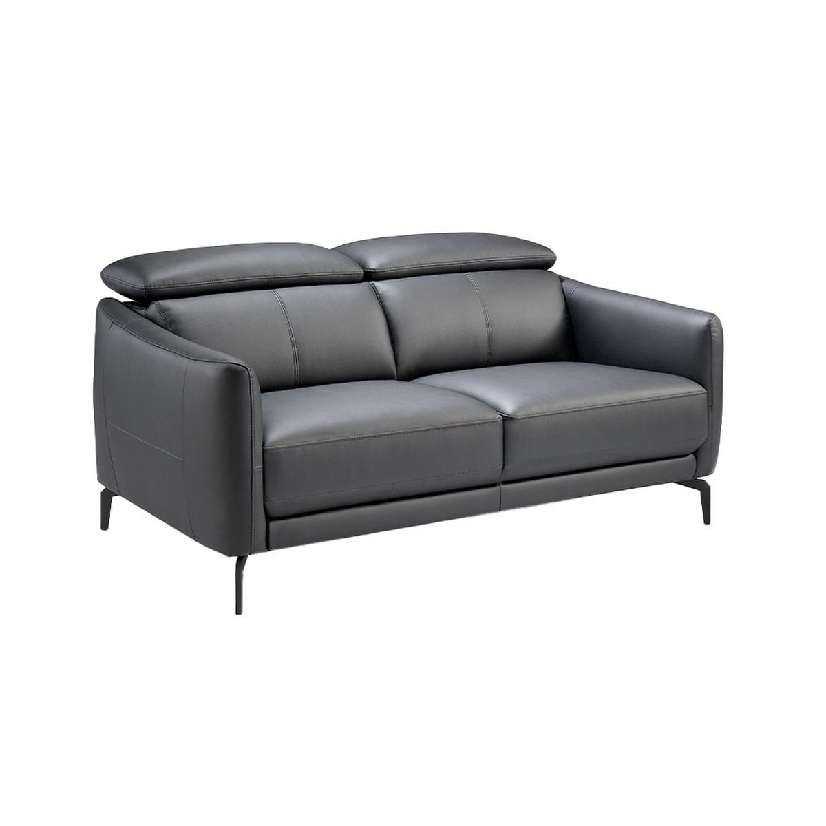 SOFA 2-SITZER Schwarz 157/100/94 cm - Schwarz, Leder (157/94/100cm) - ANGEL CERDA