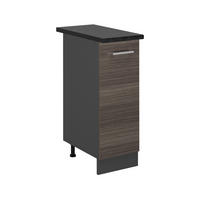 APOTHEKERSCHRANK R-Line Edelgrau 30 cm , AP Anthrazit - Anthrazit/Braun, Holzwerkstoff (30/81.6/60cm) - Vicco