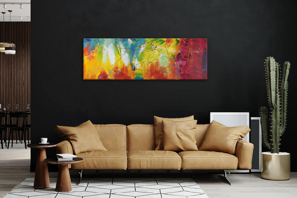 ÖLGEMÄLDE 150/50 cm - Multicolor, Holz/Textil (1.94/50cm) - KUNSTLOFT