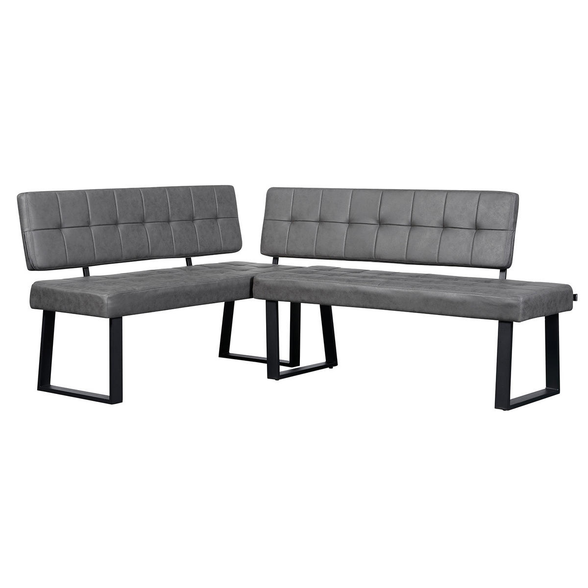 SITZBANK SIGFRID - Grau, Textil/Metall (140/48/56cm) - B&D Home