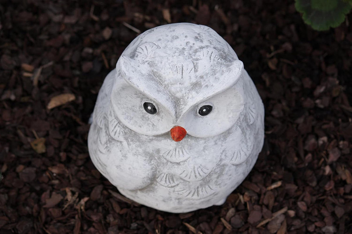 STEINFIGUR Eule Hedwig, massiver Steinguss,frostfest - Grau, Stein (15/20/15cm) - stoneandstyle