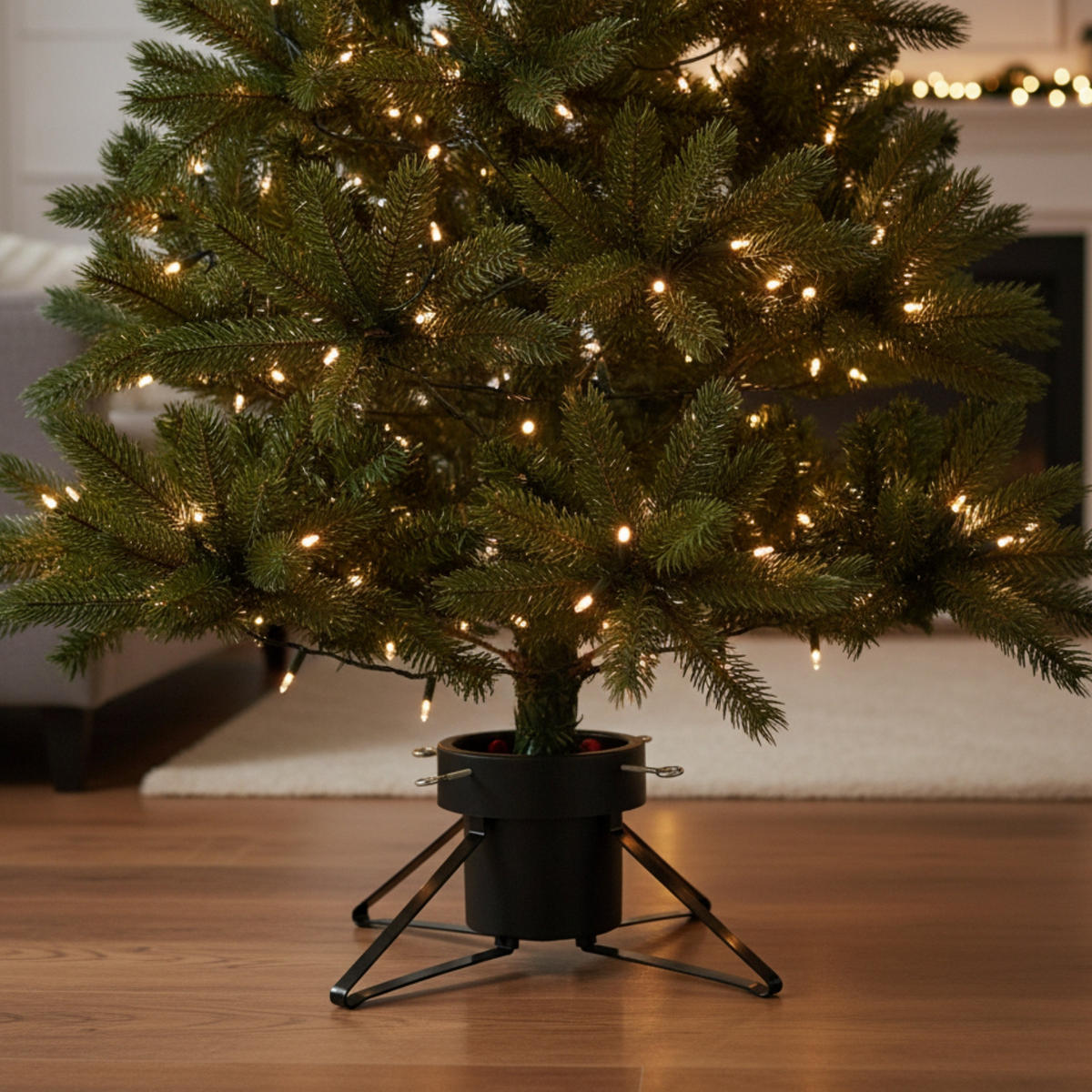 CHRISTBAUMSTÄNDER Metall 2,8 L - Schwarz, Metall (57/23cm) - Home Styling Collection