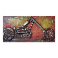 METALLBILD Rot 120/60 cm - Rot, Metall (7.5/60cm) - KUNSTLOFT