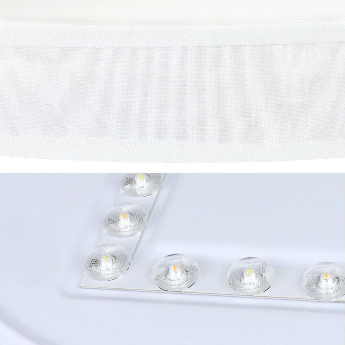 LED-DECKENLEUCHTE Alvira 30/30/6 cm - Weiß, Textil (30/30/6cm) - Nettlife