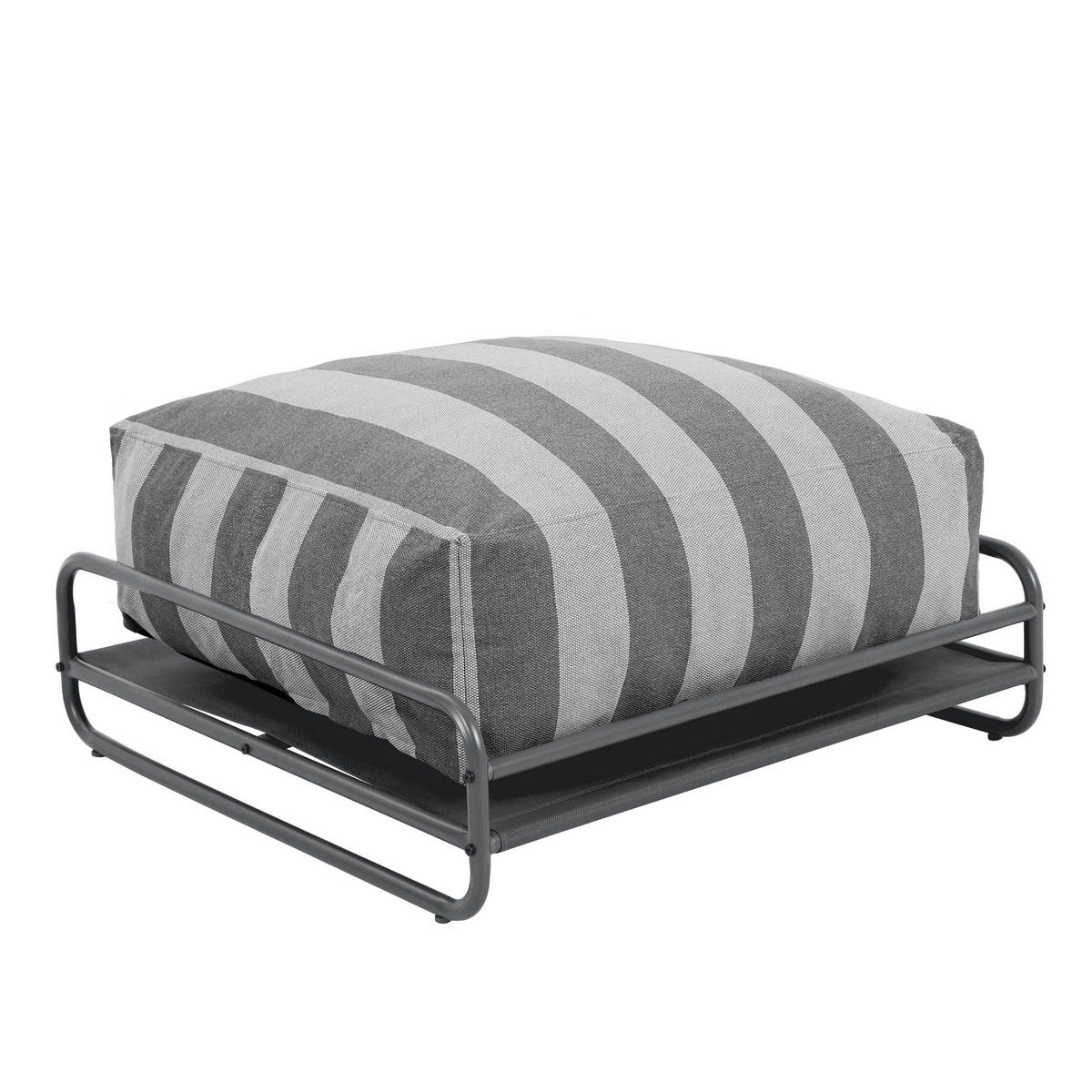 GARTENHOCKER, Grau - Grau, Textil (97/42/97cm) - Oviala