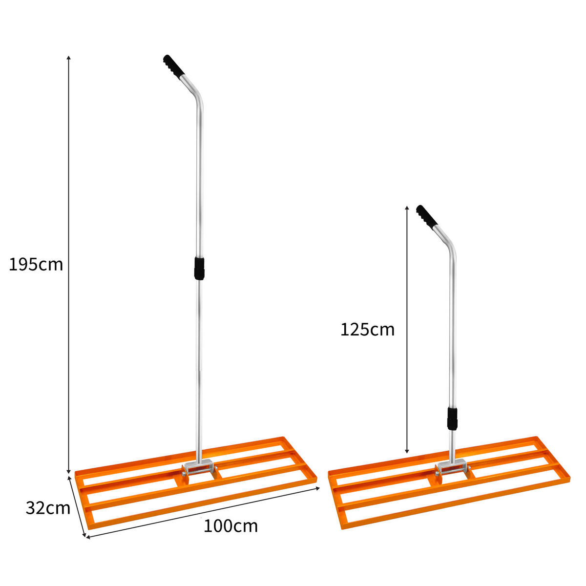 RASENRAKEL 100cm – Orange - Orange, Metall (100/1/32cm) - Monstershop