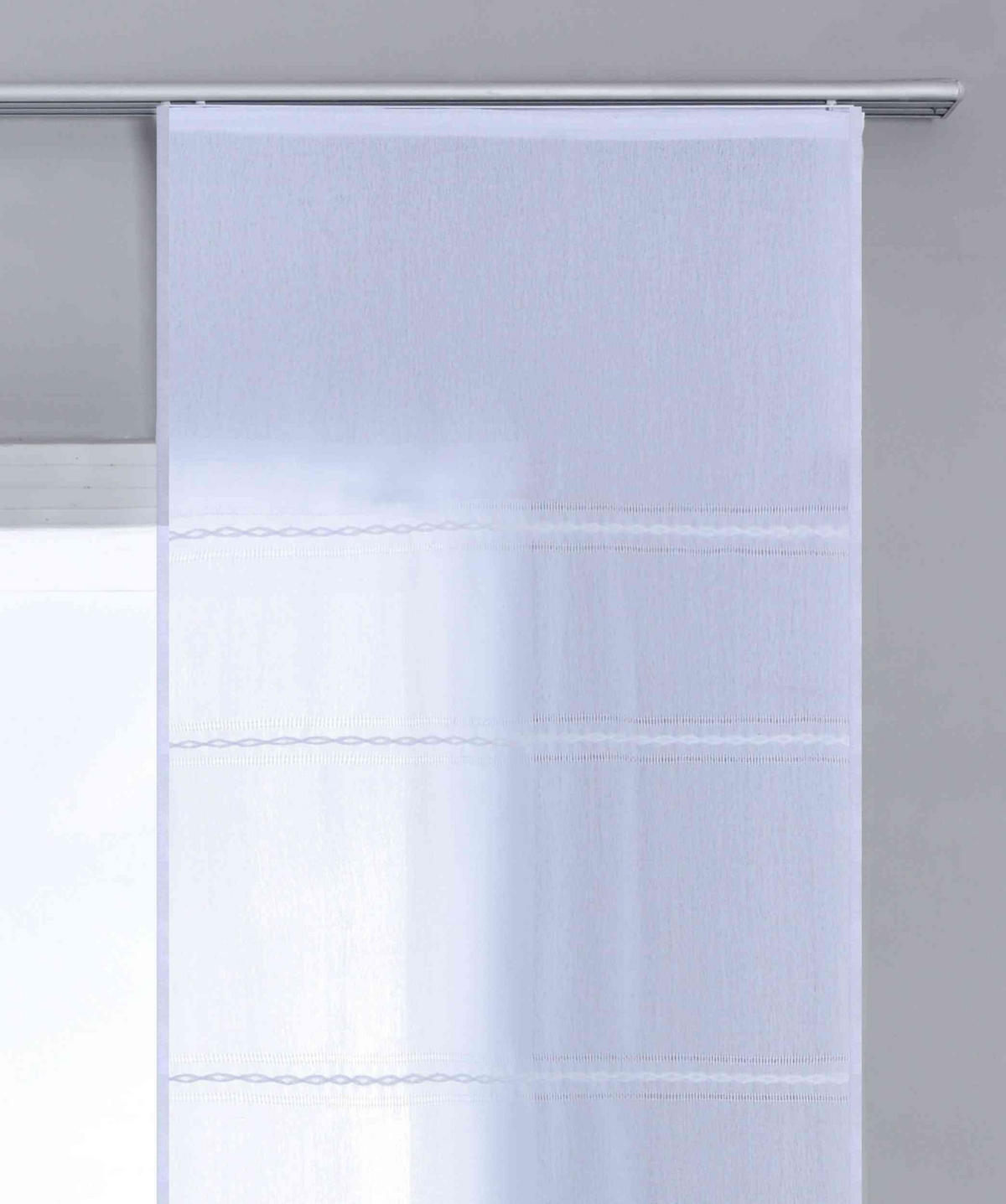 SCHIEBEVORHANG 2ER SET »Leipzig« HxB 245x60 cm Weiß - Weiß, Textil (60/245cm) - Gardinenbox