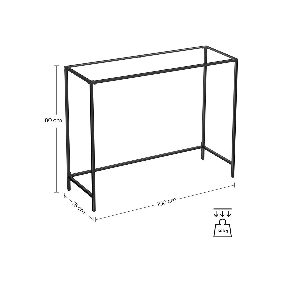 KONSOLENTISCH - Schwarz, Metall (100/35/80cm) - Hansiro