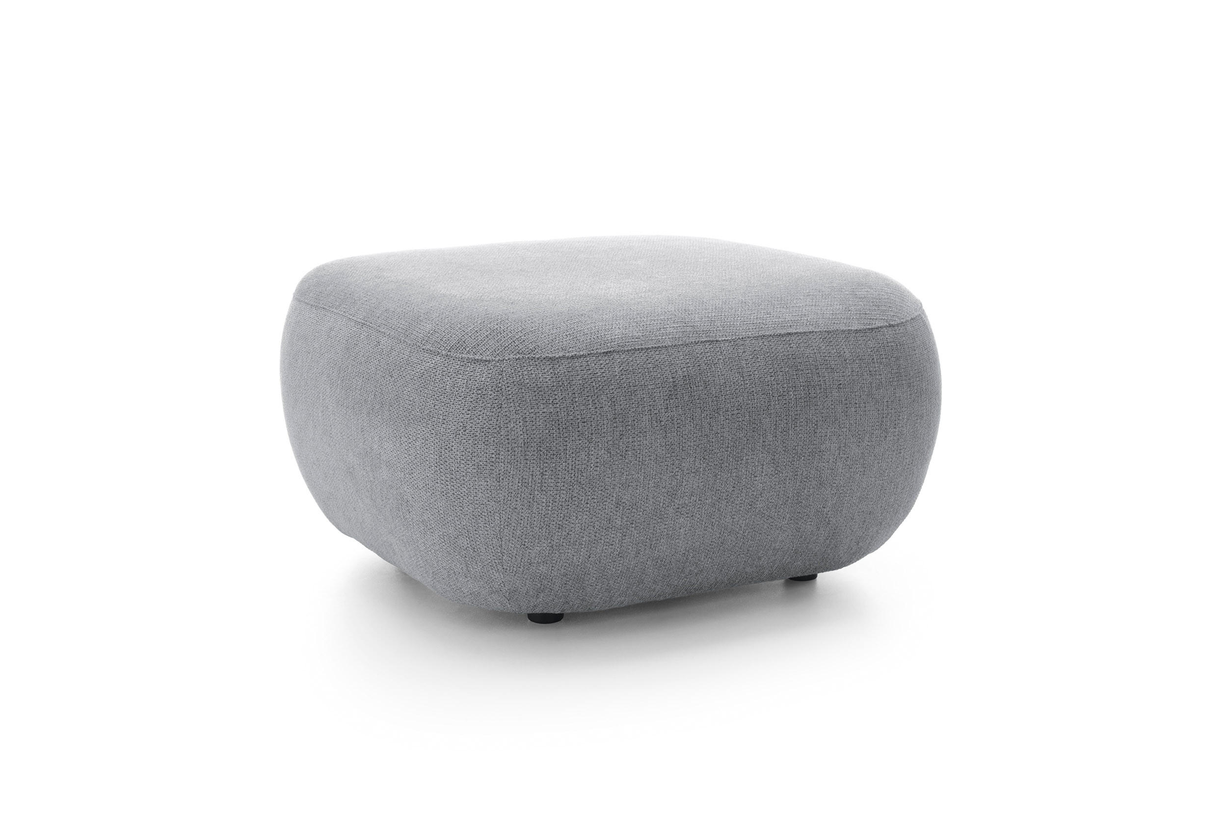 Masseno Polsterhocker Grau 75x39x75 cm
