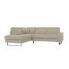 ECKSOFA Zuri Beige Samt - Beige/Schwarz, Holz/Kunststoff (290/231cm) - S-Style Möbel