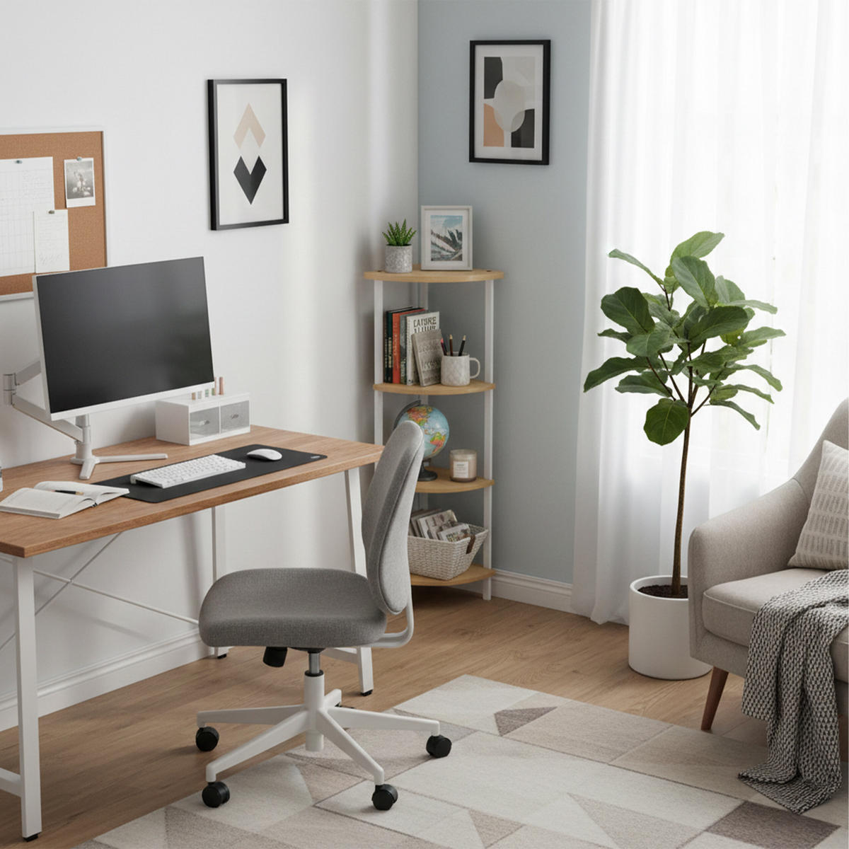 ECKREGAL - Hellbraun, Holzwerkstoff/Metall (44.5/125/31.5cm) - Relaxdays