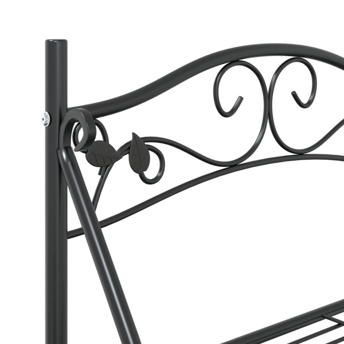 BLUMENREGAL Schwarz 56/30/96 Cm Stahl - Schwarz, Metall (56/96/30cm) - vidaXL
