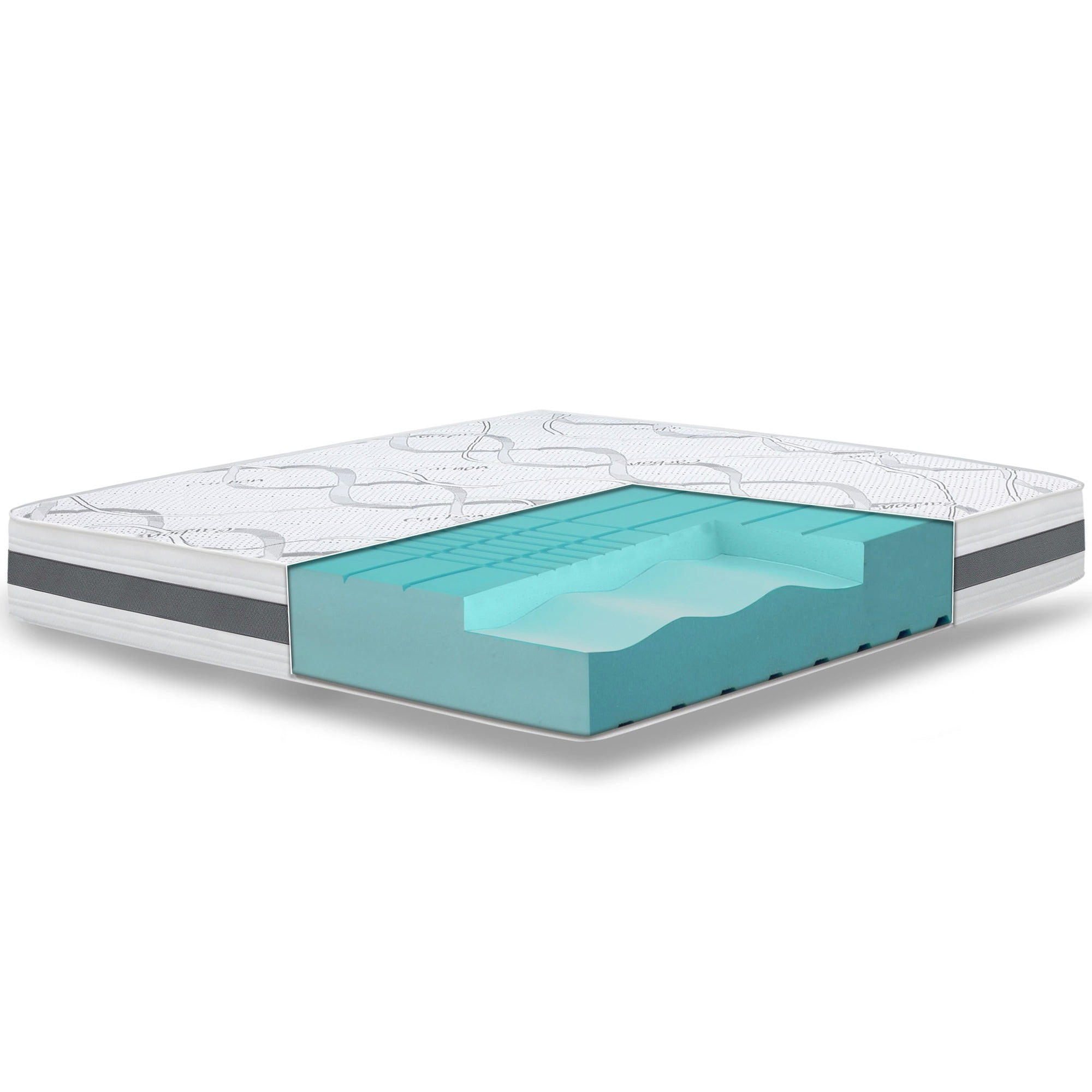 ORTHOPÄDISCHE Matratze 70x190 cm Mittlere Härte | Höhe 16 cm | Hypoallergener und Atmungsaktiver Bezug - Weiß, Textil (70/190cm) - The White Stone