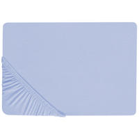 SPANNBETTLAKEN 200/200 cm Baumwolle Hellblau Janbu - Hellblau, Textil (200/200cm) - Beliani