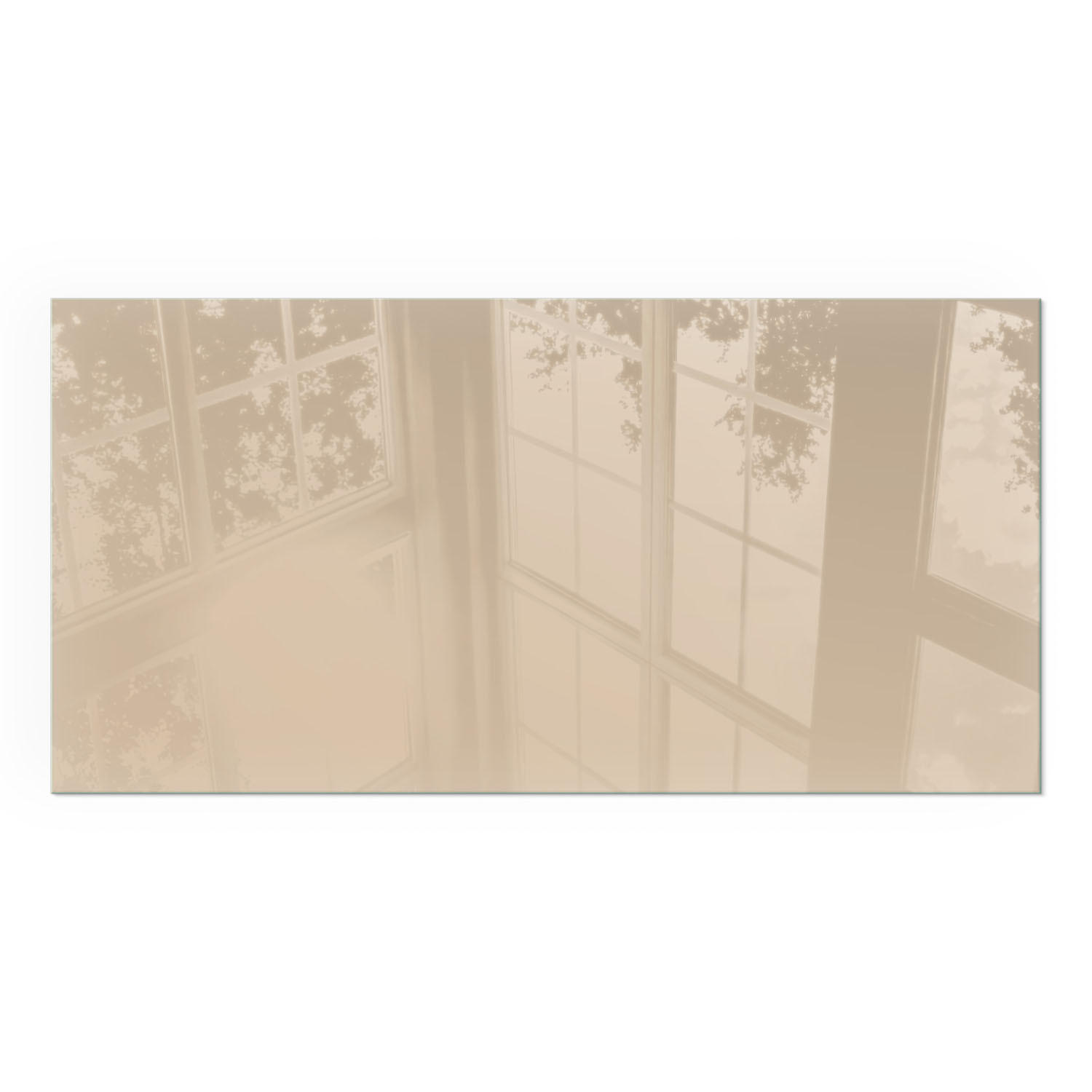 GLASPLATTE für Kamin 100x50 cm - Gelb, Glas (100/50/0.4cm) - TULUP