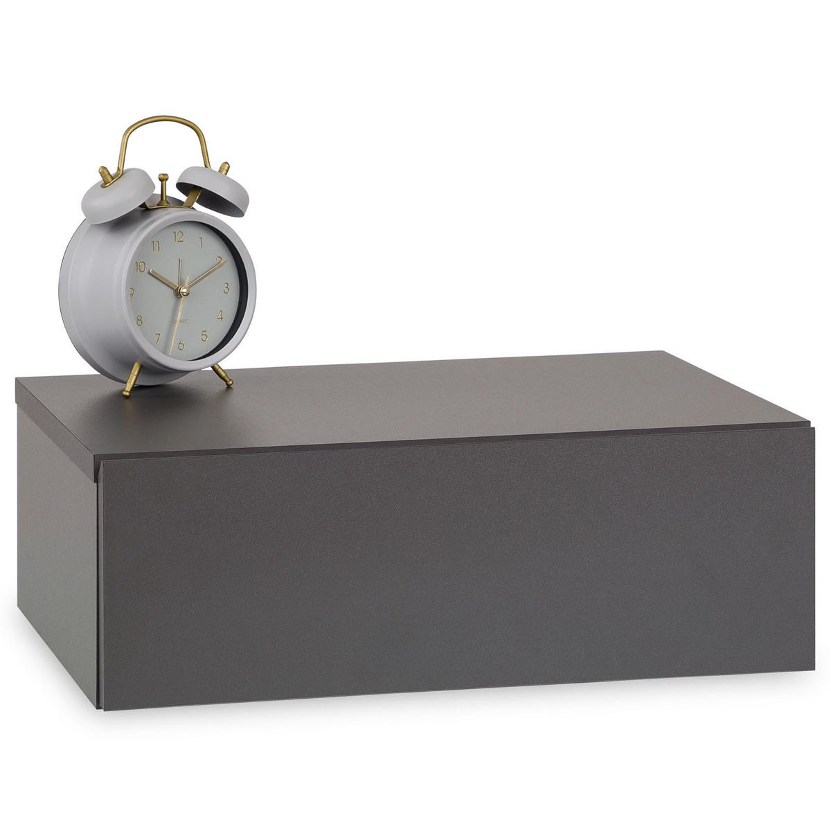 HÄNGENDER NACHTTISCH ANNE - Grau, Holzwerkstoff (42/14/30cm) - CARO-Möbel