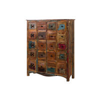 KOMMODE Altholz 125x40x150 mehrfarbig lackiert NATURE OF SPIRIT #60 - Multicolor, Holzwerkstoff (125/150/40cm) - Massivmoebel24