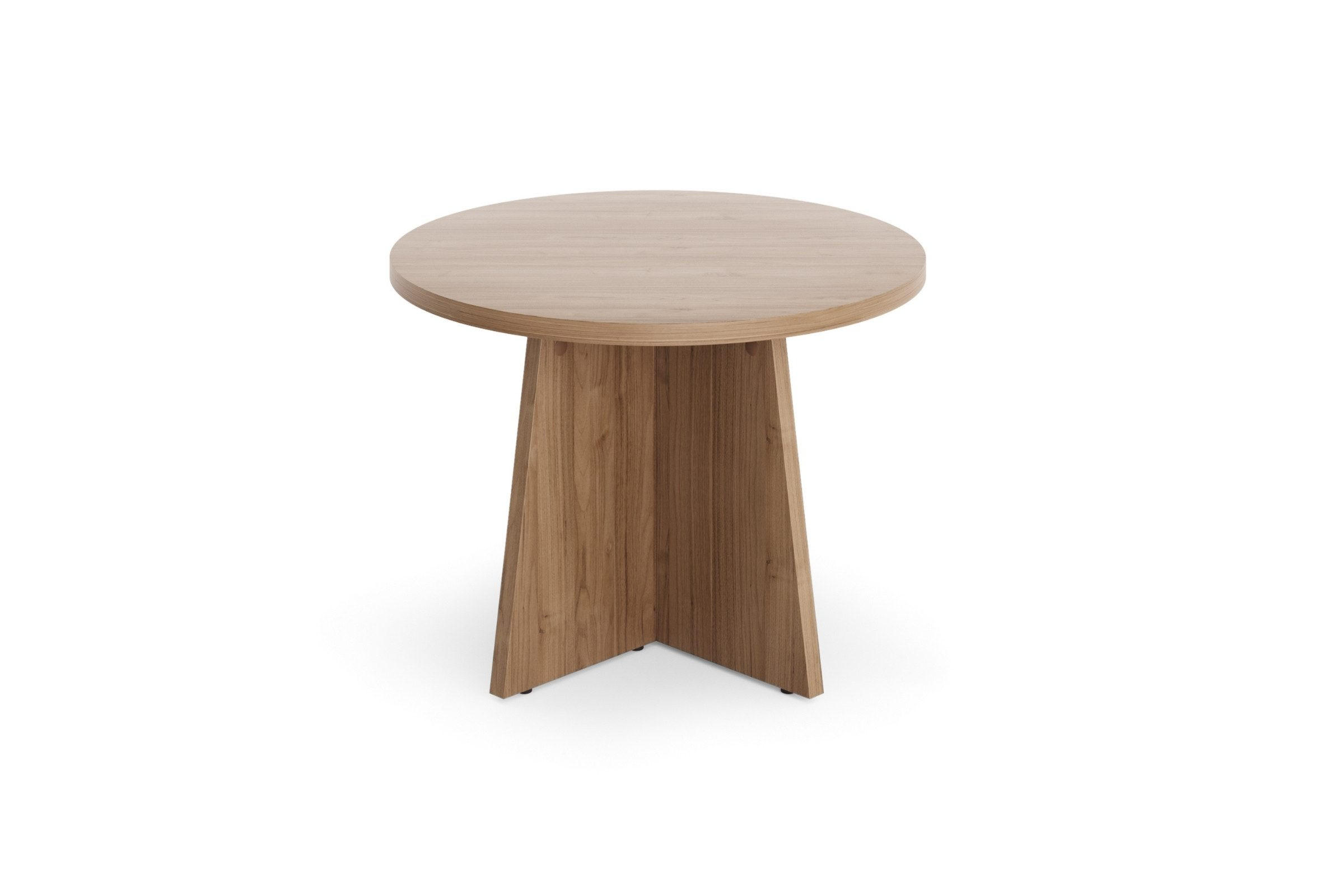 COUCHTISCH AURO 08 Ø58 cm in Kaschmir / Royal Nussbaum - Nussbaumfarben, Holzwerkstoff (58/58/40cm) - Deine Möbel 24