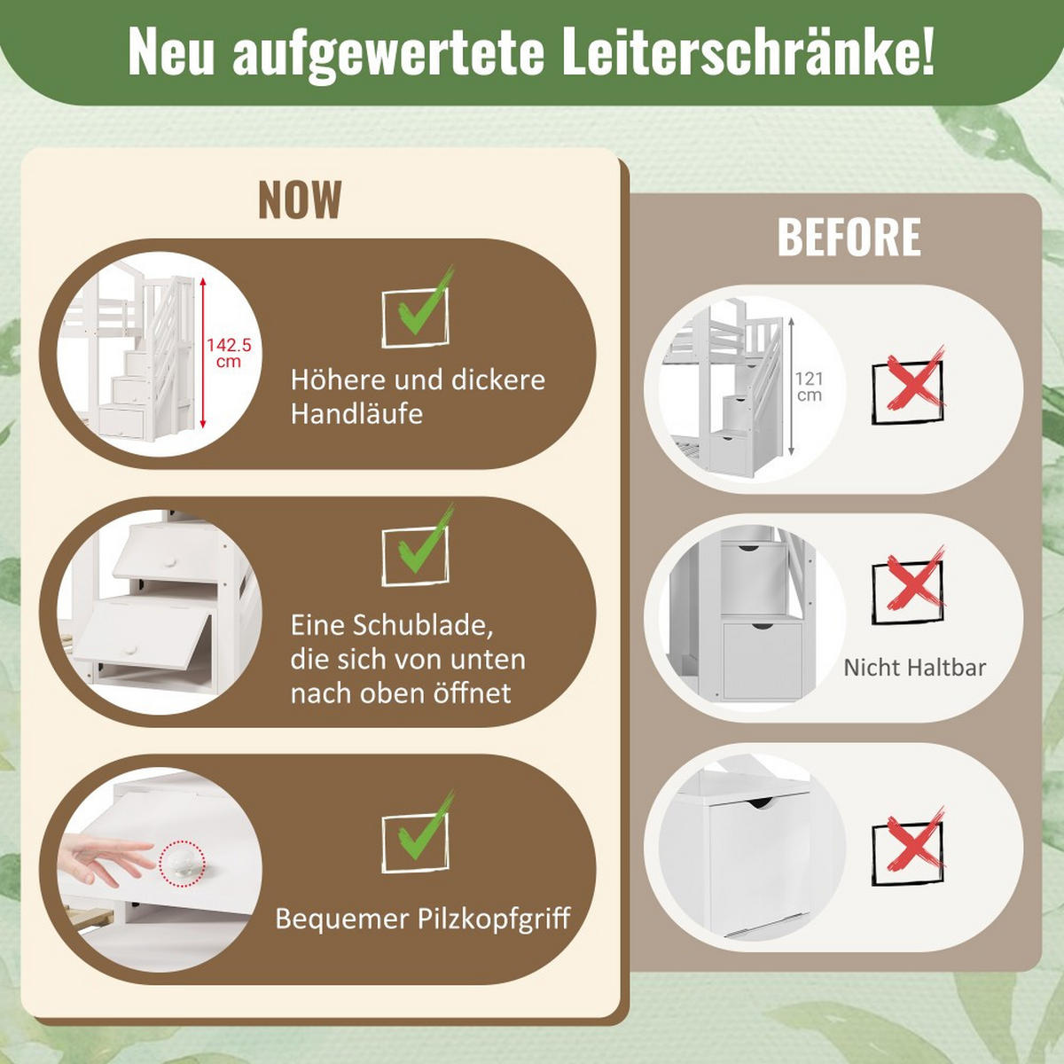 ETAGENBETT 90/200 cm in Weiß mit Rutsche - Weiß, Holz (90/200cm) - KOMHTOM