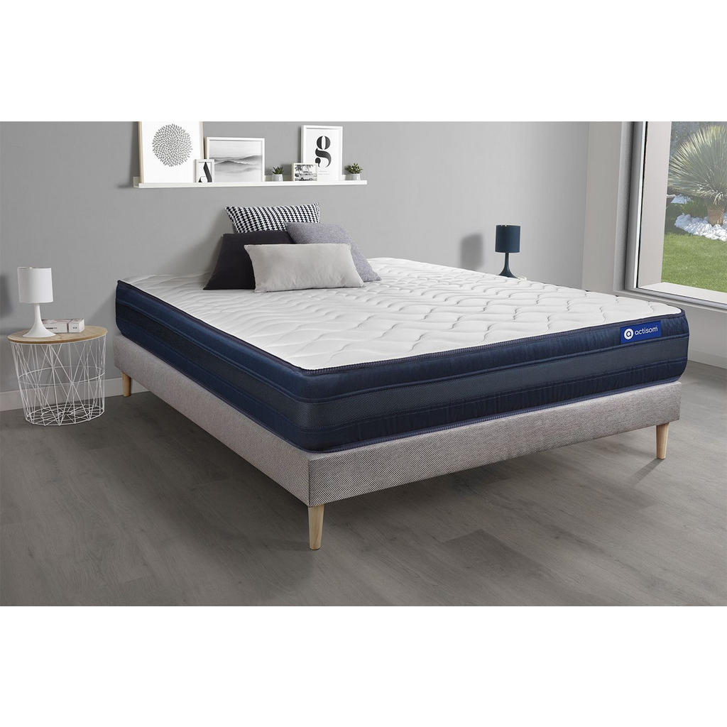 Thumbnail - Actisom Bett, Grau, Holz, H4, Höhe ca. 24 cm, 150x190 cm, Oeko-Tex® Standard 100, Schlafzimmer, Betten