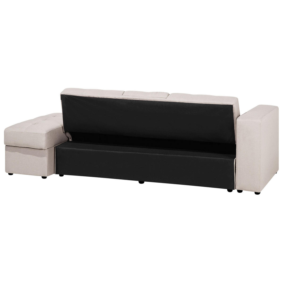 3-SITZER-SCHLAFSOFA beige mit Stauraum Ottomane Falster - Beige, Textil (210/71/94cm) - Beliani