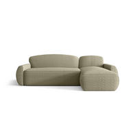 ECKSOFA mit Schlaffunktion LUCAS Quelle 06 Rechts - Beige, Textil (240/145cm) - Bedante