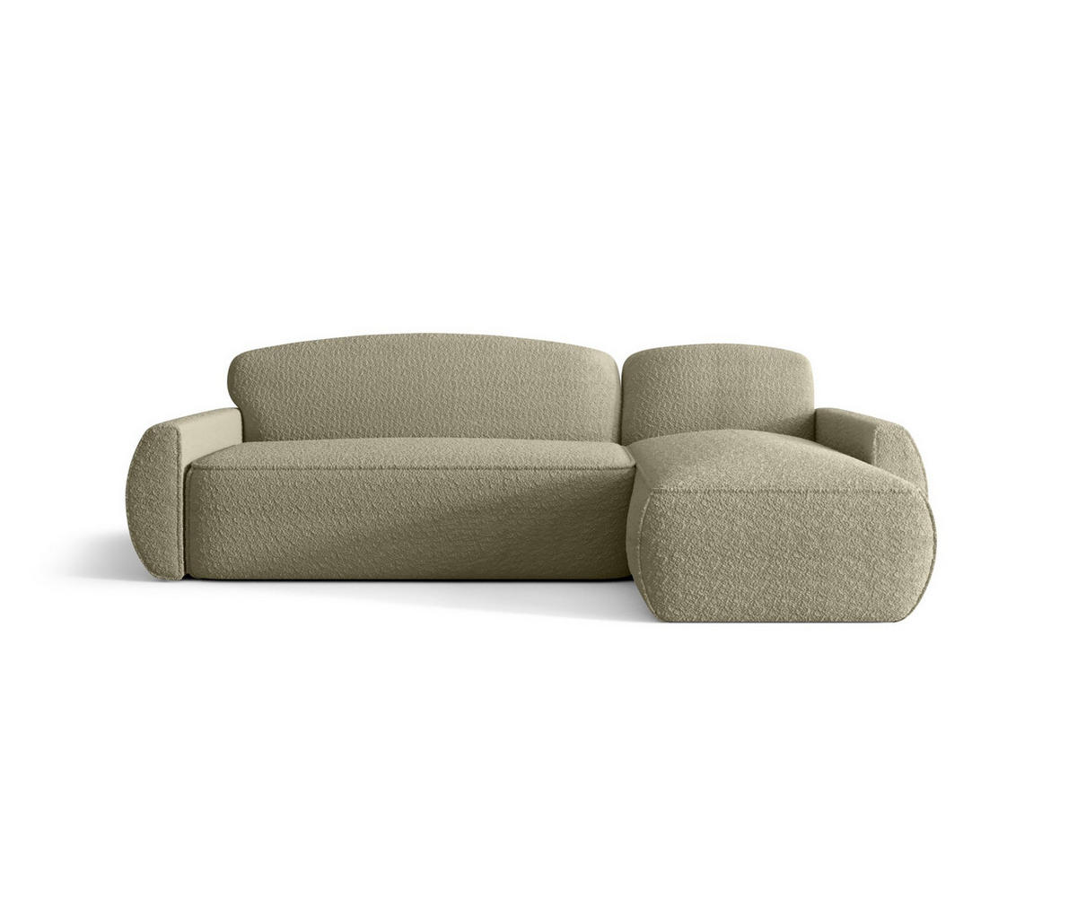 ECKSOFA mit Schlaffunktion LUCAS Quelle 06 Rechts - Beige, Textil (240/145cm) - Bedante