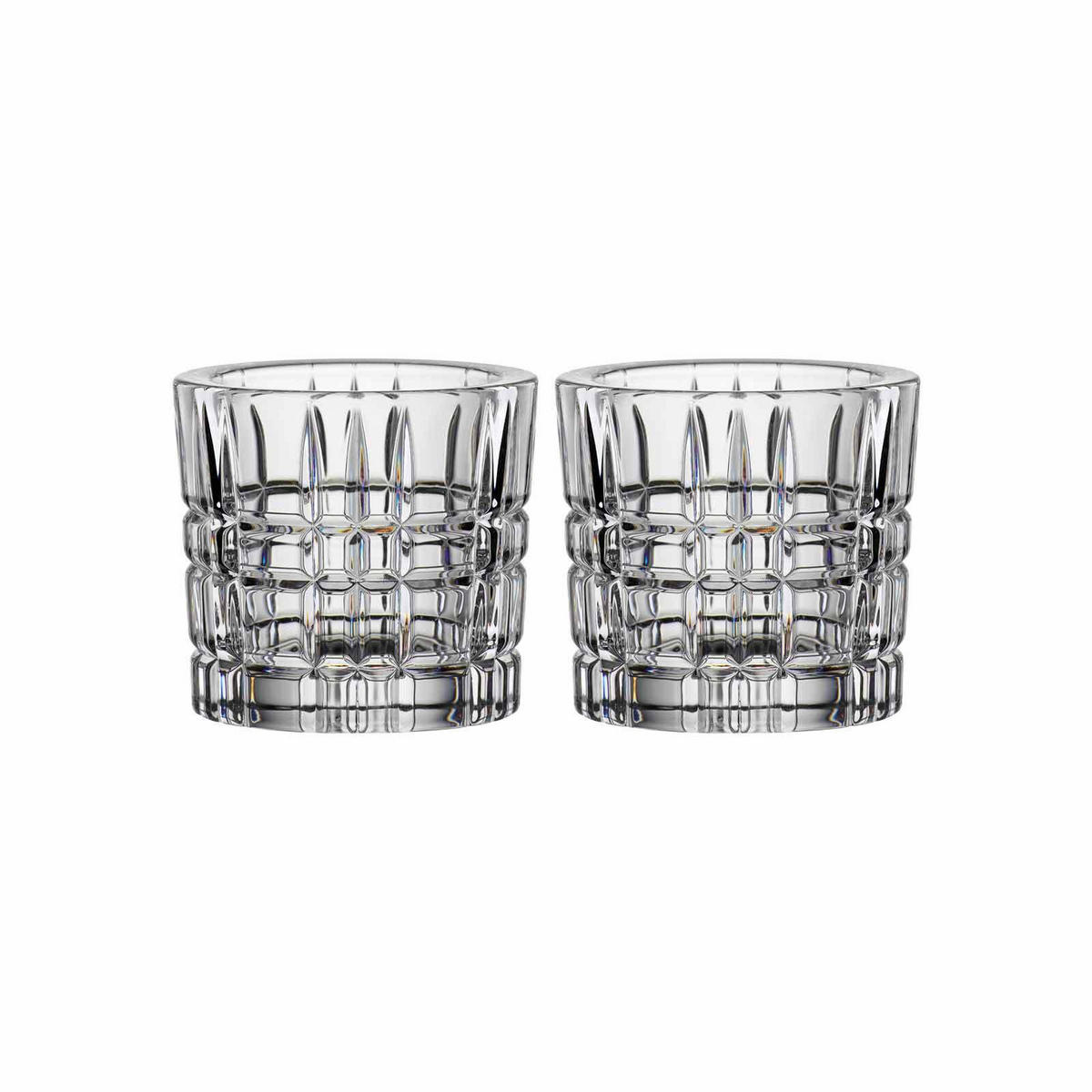 TEELICHTHALTER Square Votives Klar ø 7,1 x 6,6 cm 2er Set - Transparent, Glas (6.6cm) - Nachtmann