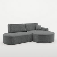 ECKSOFA Venedig Mit Schlaffunktion - Dunkelgrau, Holzwerkstoff/Textil (278/179cm) - Fun Möbel