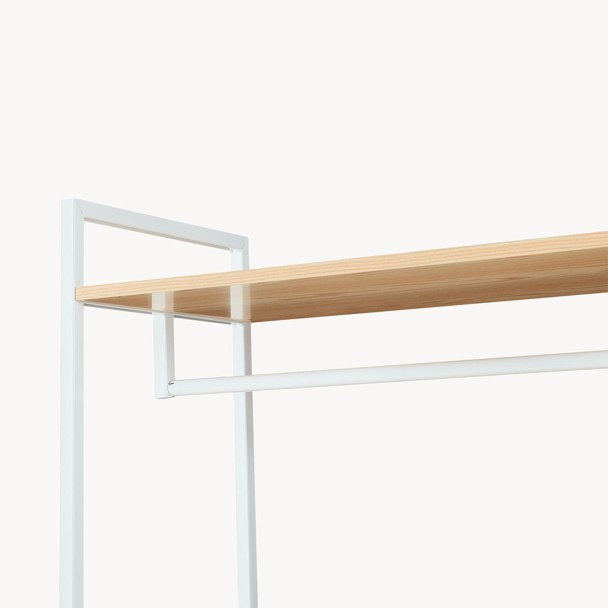 GARDEROBENSTÄNDER Larem - Eichefarben/Schwarz, Holzwerkstoff/Metall (84/180/40cm) - [en.casa]