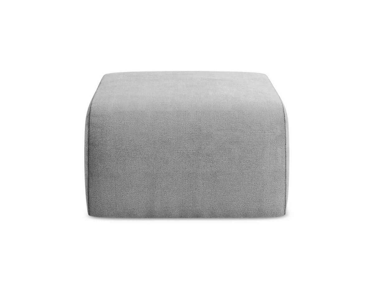 POUF Chenille Stoff Grau - Schwarz/Grau, Holzwerkstoff/Kunststoff (72/42/94cm) - Makamii