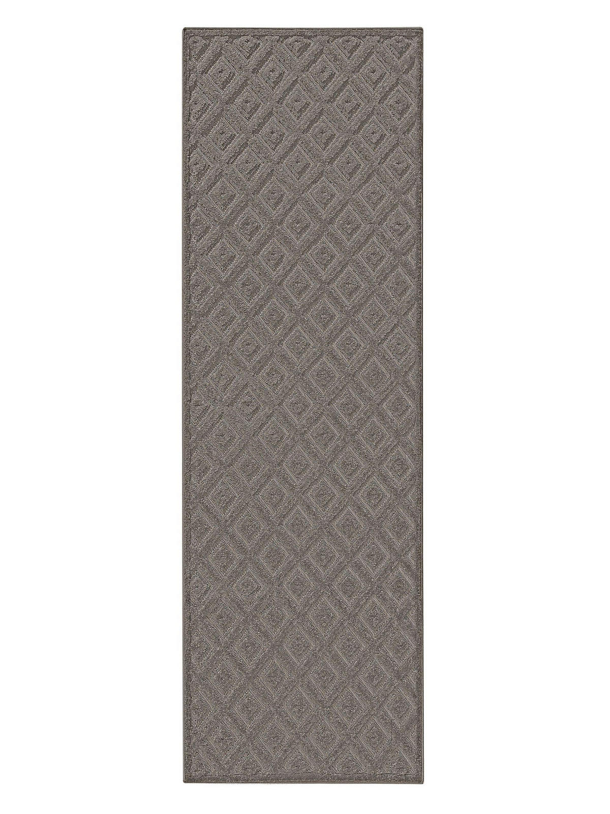 LÄUFER Leo Hellgrau 80x250 cm - Hellgrau, Kunststoff (80/250cm) - benuta