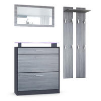 GARDEROBE Loret Front in Avola-Anthrazit - Anthrazit, Holzwerkstoff (180/200/23cm) - Vladon