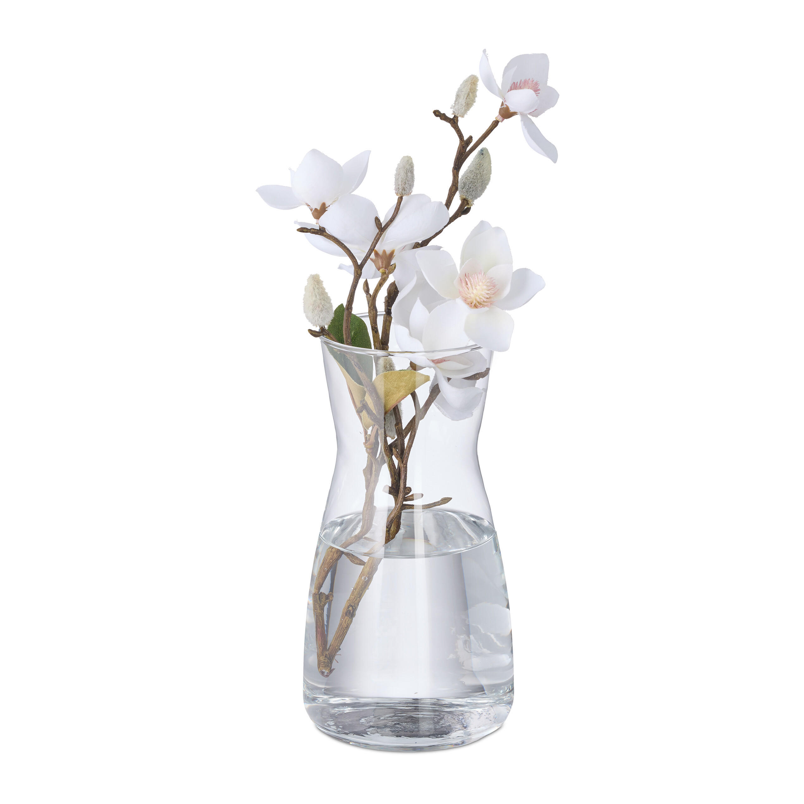 BLUMENVASE - Transparent, Glas (10.5/20cm) - Relaxdays