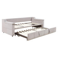 AUSZIEHBETT 90/180/190 cm DE-02015, in Beige, mit Bluetooth-Stereo und Ablagefächern - Beige, Metall (90/190cm) - ComfortXL