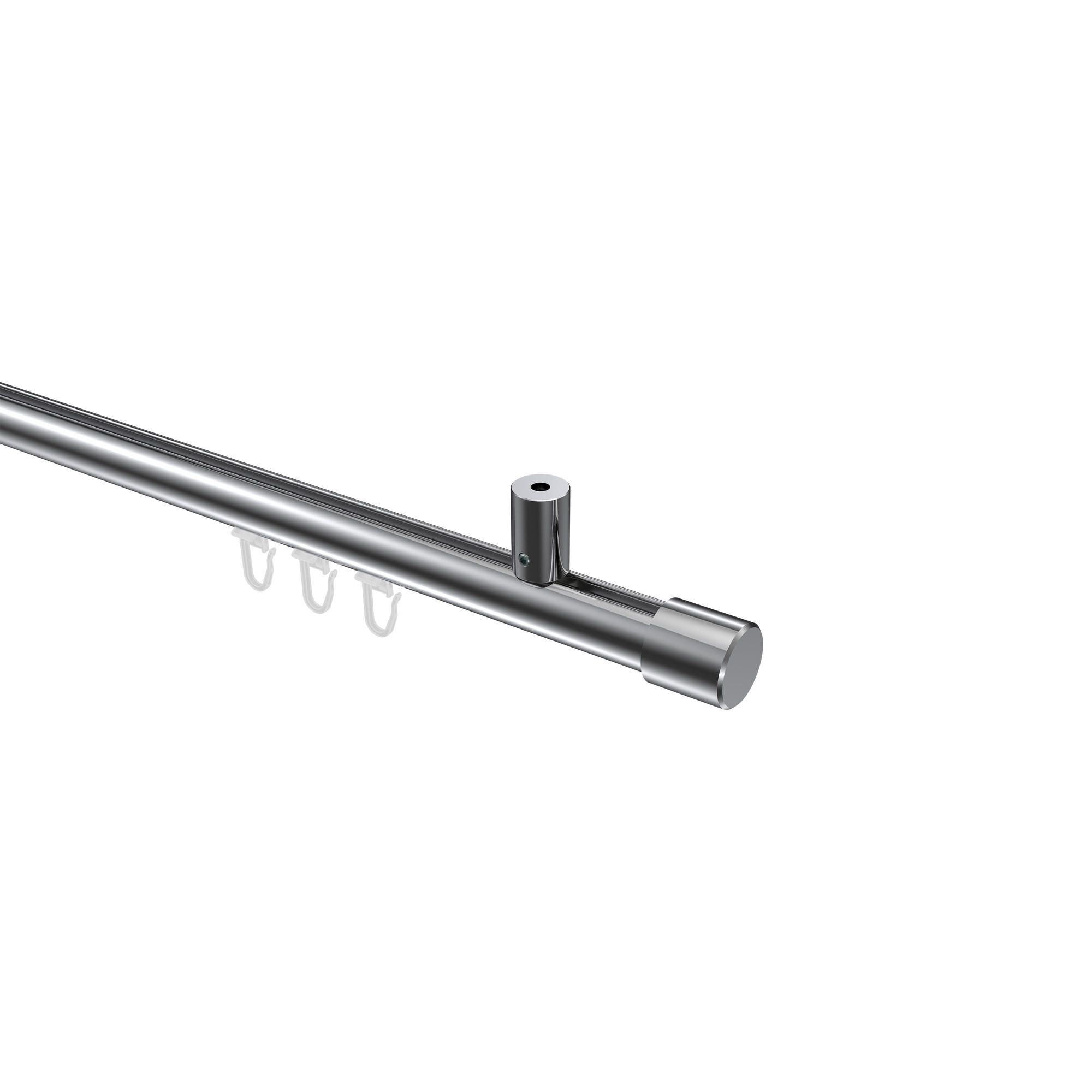 INNENLAUF-GARDINENSTANGEN-SET Sonius Santo 100 cm, 1-läufig, 20 mm Ø Chrom - Chromfarben, Metall (100cm) - INTERDECO