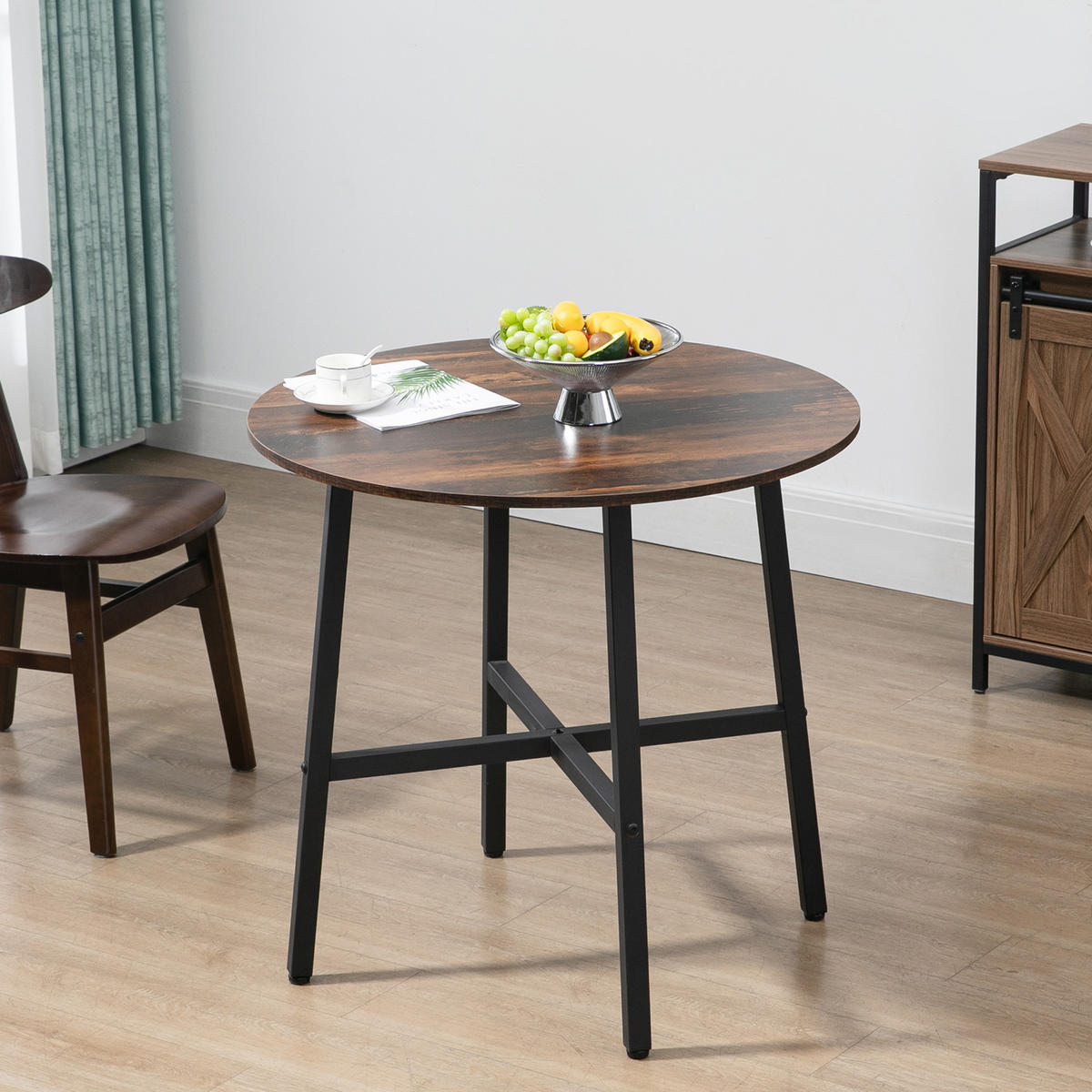ESSZIMMERTISCH Esstisch Küchentisch für 4 Personen für Esszimmer, Küche, Braun - Braun, Kunststoff (80/80/76cm) - HOMCOM