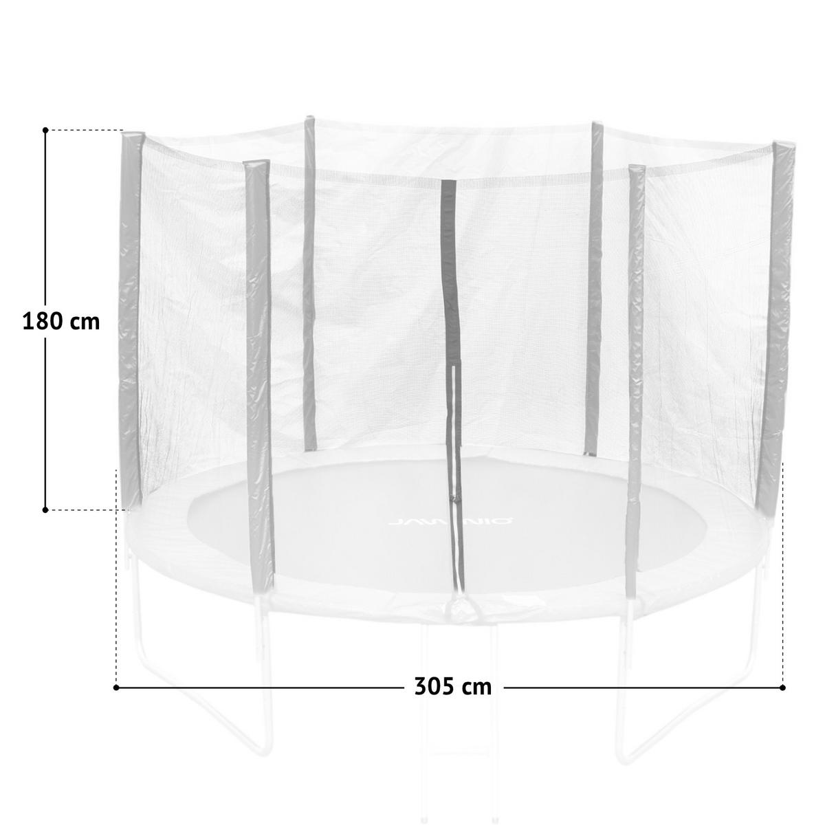 SICHERHEITSNETZ Trampolin 305 cm Grün - Grün, Kunststoff (305/305cm) - JAWINIO