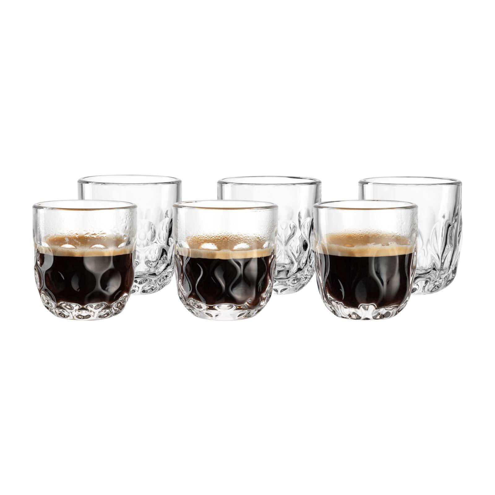ESPRESSOGLÄSER-SET (1/2/3) Gocce transparent 60 ml 6er Set - Transparent, Glas (0.06L) - Leonardo Living