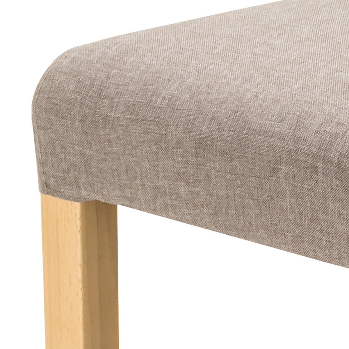 HOME24 Polsterstuhl Foxa (2er-Set) - Taupe, Holz/Textil (47/102/57cm) - home24