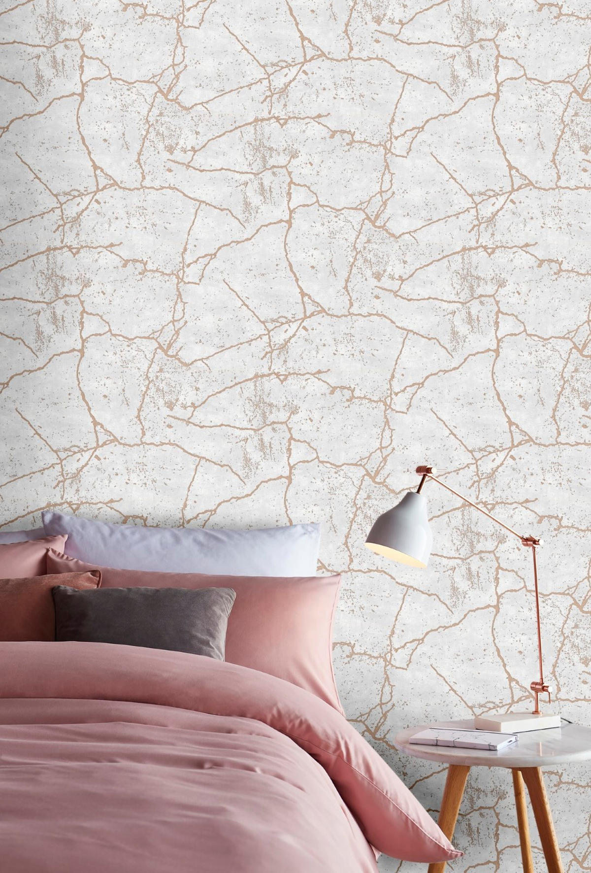VLIESTAPETE Kintsugi 1005x53cm - Roségold, Papier/Kunststoff (53/1000cm) - Superfresco Easy