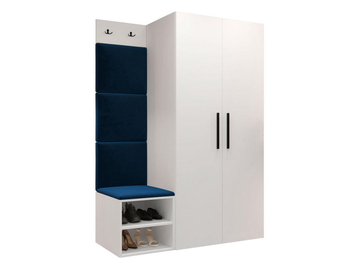 GARDEROBEN-SET Medi IV - Blau/Schwarz, Holzwerkstoff/Kunststoff (80/191/50cm) - MIRJAN24