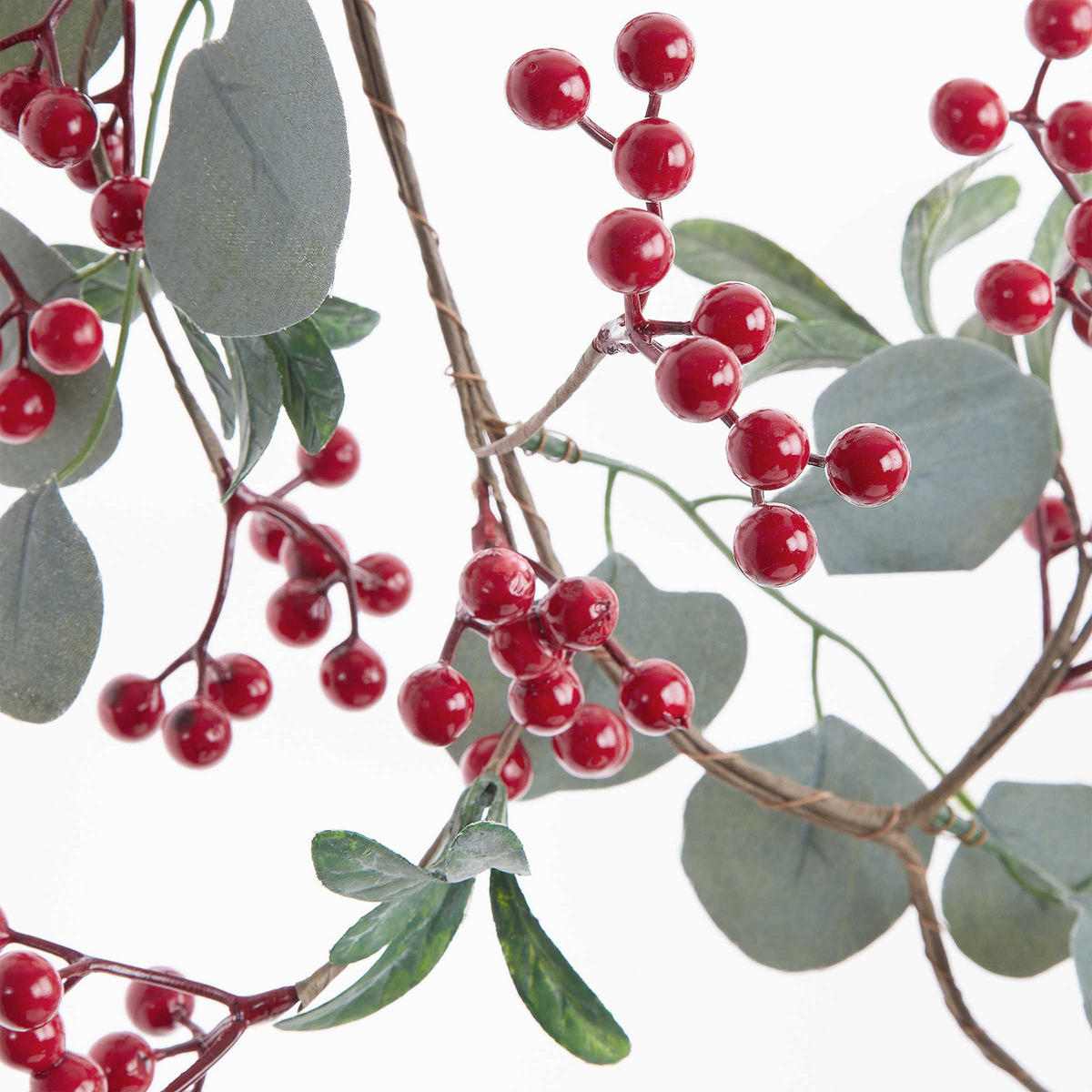 GIRLANDE Florista Beeren & Eukalyptus - Rot, Kunststoff (10/1/140cm) - Butlers