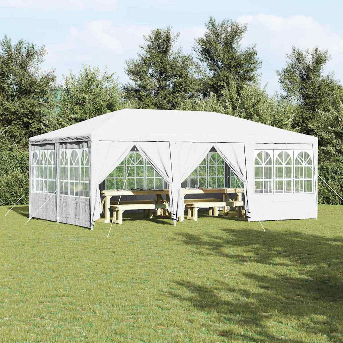 PARTY-ZELT Weiss 600/400/266 Cm Polyethylen - Weiß, Kunststoff (400/266/600cm) - vidaXL