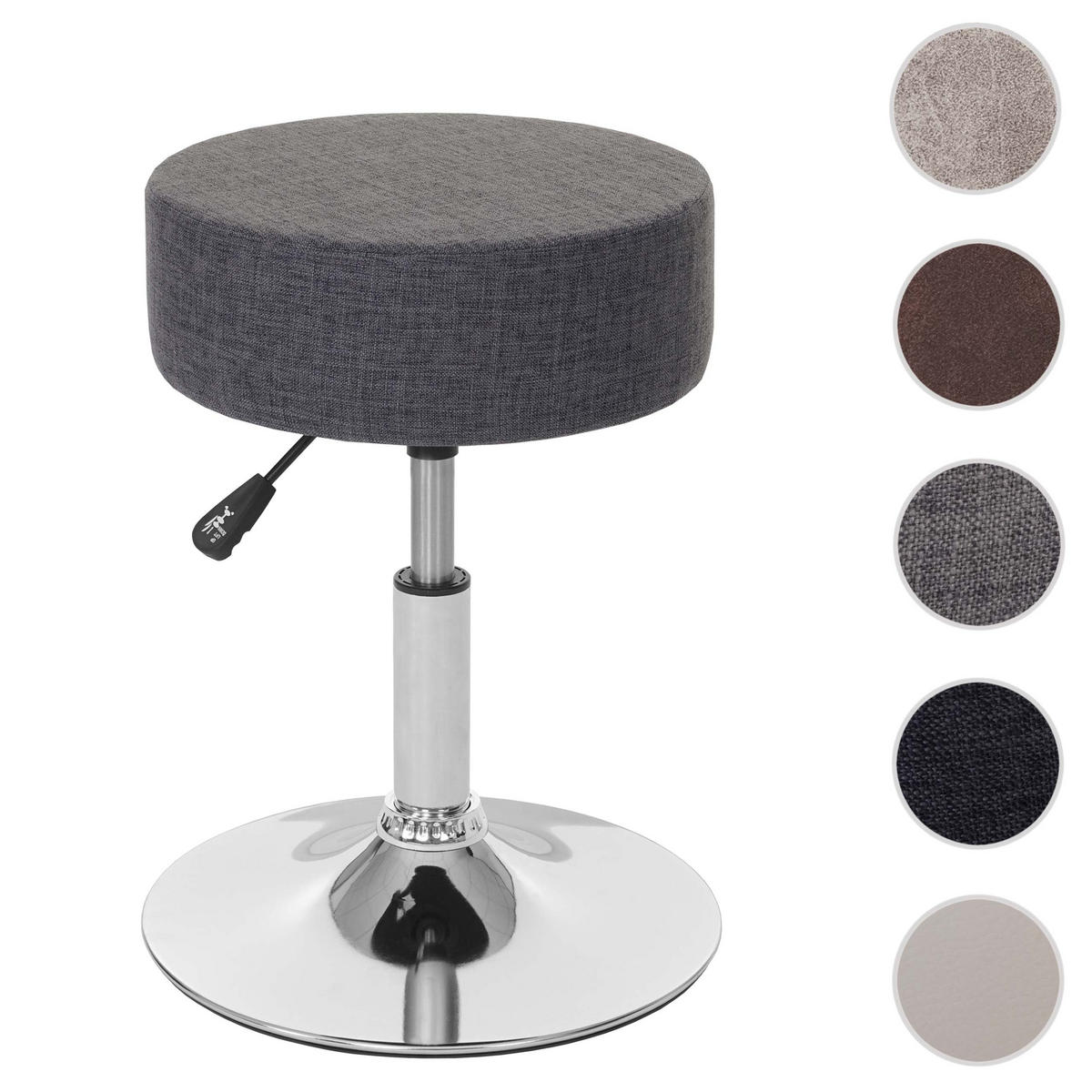 HOCKER Grau - Grau, Textil (35/55/35cm) - MCW