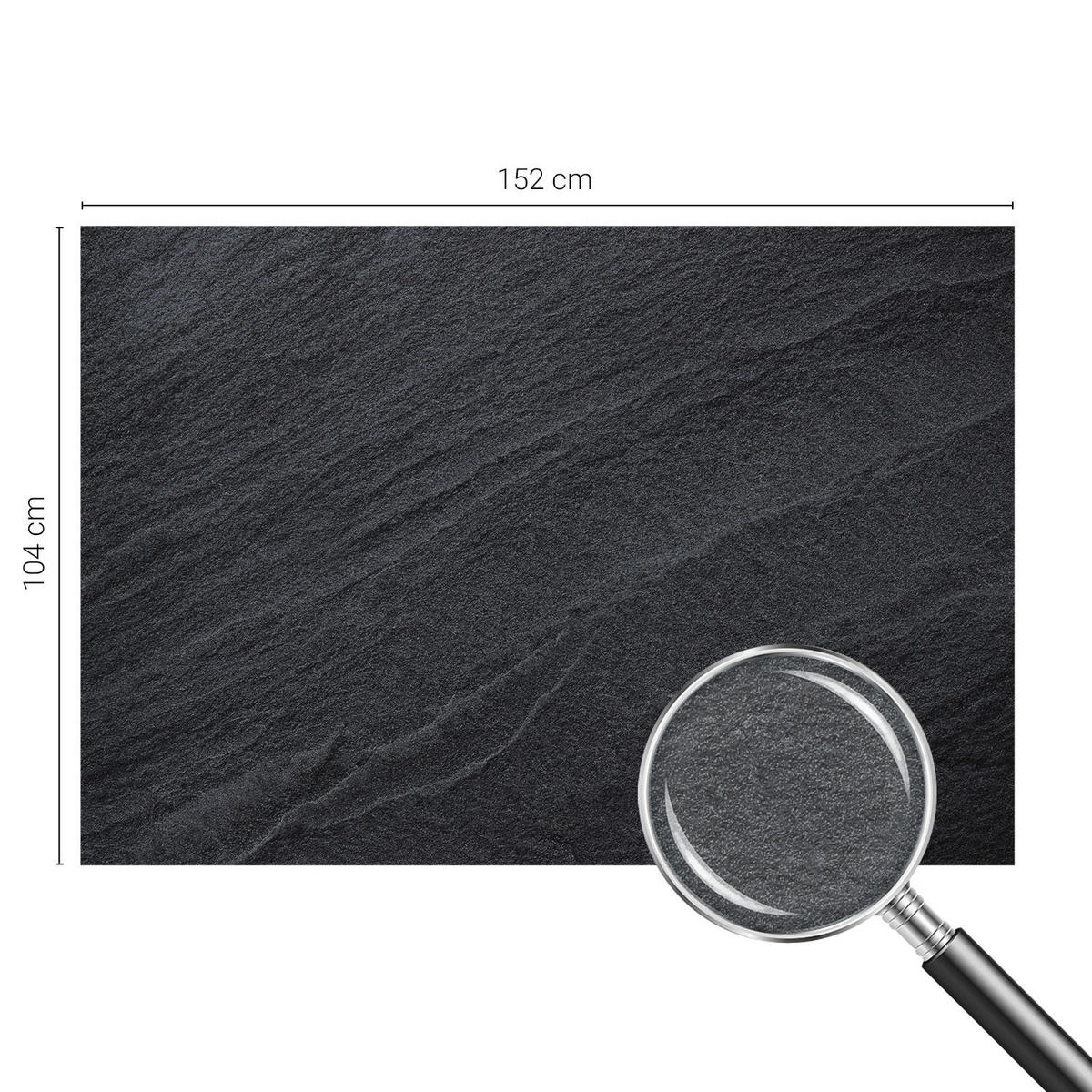 FOTOTAPETE 152x104 cm - Steine Eleganz - Schwarz, Textil (152/104cm) - Wallfluent