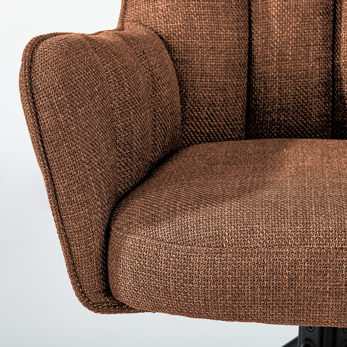 DREHBARER ARMLEHNENSTUHL - Webstoff / Eisen - Rostfarben, Textil/Metall (60/86/64cm) - home24
