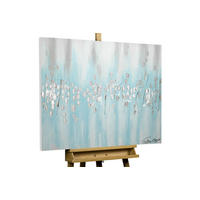 ACRYLBILD HANDGEMALT 100/75 cm - Blau/Beige, Holz/Textil (100/75cm) - KUNSTLOFT